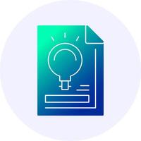 Lightbulb Icon Minimal Gradient Style vector