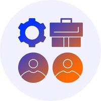 Group Icon Minimal Gradient Style vector