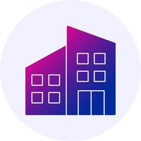 Office Icon Minimal Gradient Style vector
