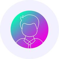 User Icon Minimal Gradient Style Design vector