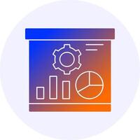 Presentation Icon Minimal Gradient Style vector