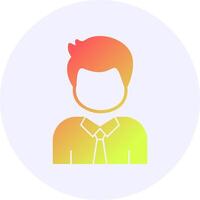 Employee Icon Minimal Gradient Style vector