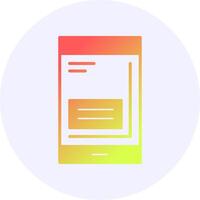 Smartphone Icon Minimal Gradient Style vector