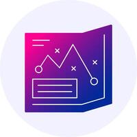 Map Icon Minimal Gradient Style Design vector