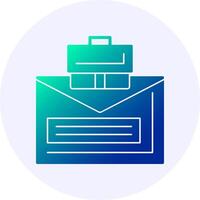 Email Icon Minimal Gradient Style vector