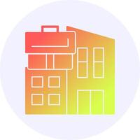 Business building Icon Minimal Gradient Style vector