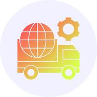 Logistics Icon Minimal Gradient Style vector