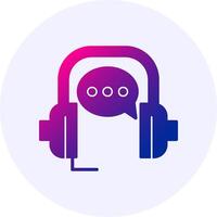Customer service Icon Minimal Gradient Style vector