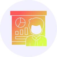 Briefing Icon Minimal Gradient Style vector