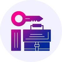 Key Icon Minimal Gradient Style vector
