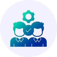 Partnership Icon Minimal Gradient Style vector