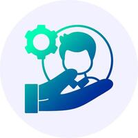 Mentorship Icon Minimal Gradient Style vector