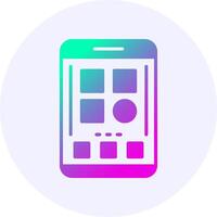Categories Mobile Interface Icon Minimal Gradient Style vector