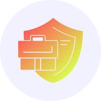 Shield Icon Minimal Gradient Style vector