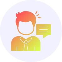 Consultation Icon Minimal Gradient Style vector