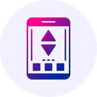 Sort Mobile Interface Icon Minimal Gradient Style vector