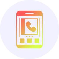 Contacts Mobile Interface Icon Minimal Gradient Style vector