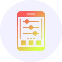 Settings Mobile Interface Icon Minimal Gradient Style vector