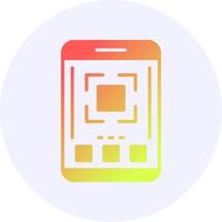 Full screen Mobile Interface Icon Minimal Gradient Style vector