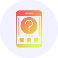 Help Mobile Interface Icon Minimal Gradient Style vector