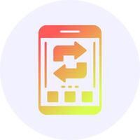 Refresh Mobile Interface Icon Gradient Style Design vector