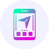 Share Mobile Interface Icon Minimal Gradient Style vector