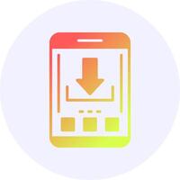 Download Mobile Interface Icon Minimal Gradient Style vector