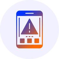 Error Mobile Interface Icon Minimal Gradient Style vector