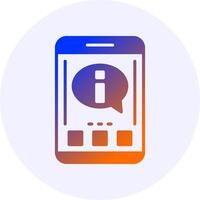 Information Mobile Interface Icon Minimal Gradient Style vector