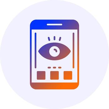 ver móvil interfaz icono mínimo degradado estilo vector