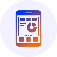 Chain Mobile Interface Icon Minimal Gradient Style vector