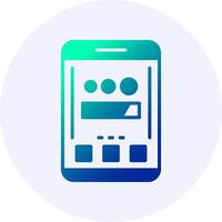 Loading Mobile Interface Icon Minimal Gradient Style vector