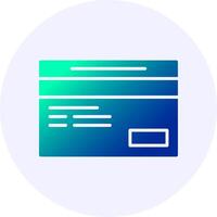 Credit Card Icon Gradient Style Design vector