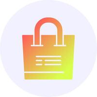 Shopping Bag Icon Minimal Gradient Style vector
