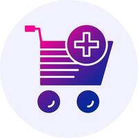 Add to Cart Icon Minimal Gradient Style vector