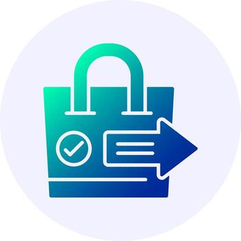 Checkout Icon Minimal Gradient Style vector