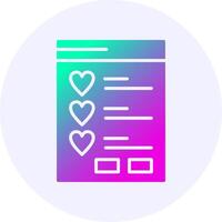 Wishlist Icon Gradient Style vector