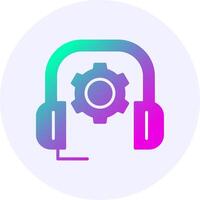 Customer Support Icon Minimal Gradient Style vector