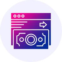 Online Payment Icon Minimal Gradient Style vector
