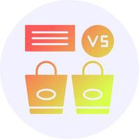 Product Comparison Icon Minimal Gradient Style vector