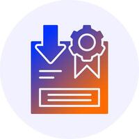Return Policy Icon Minimal Gradient Style vector