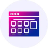 E-commerce Website Icon Minimal Gradient Style vector