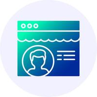 Account Icon Minimal Gradient Style vector