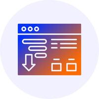 Sort Icon Minimal Gradient Style vector
