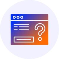FAQ Icon Minimal Gradient Style vector