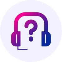 Help Icon Minimal Gradient Style vector