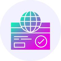 Payment Gateway Icon Minimal Gradient Style vector