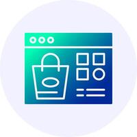 Shopping Category Icon Minimal Gradient Style vector