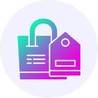 Price Tag Icon Minimal Gradient Style vector