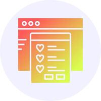 Wishlist Icon Gradient Style Design vector